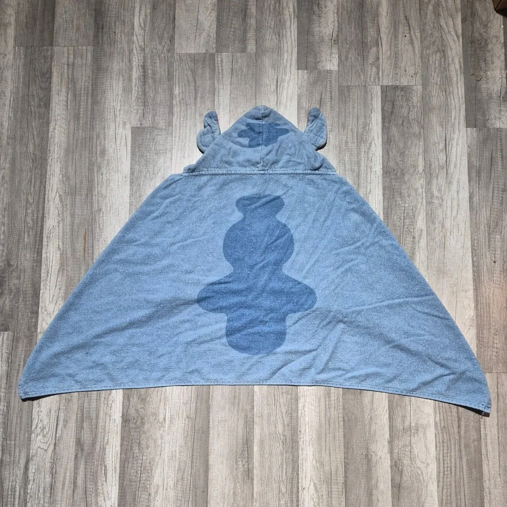 Disney Lilo & Stitch Kids Hooded Bath Towel Blue Character Ears Beach Pool Wrap